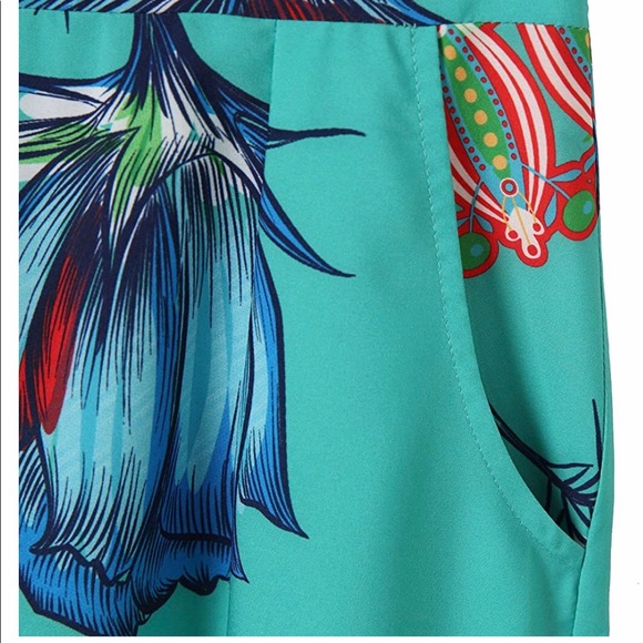 Women'’s Sleeveless Party Printed Floral Jumpsuit - Picture 6 of 7